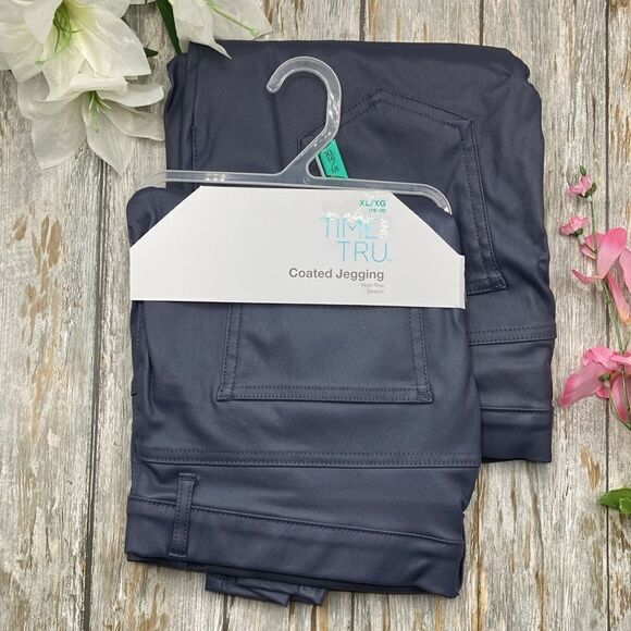 High Rise Coated Stretch Jeggings Pants Jeans 2-Pack Size XL - Picture 1 of 7